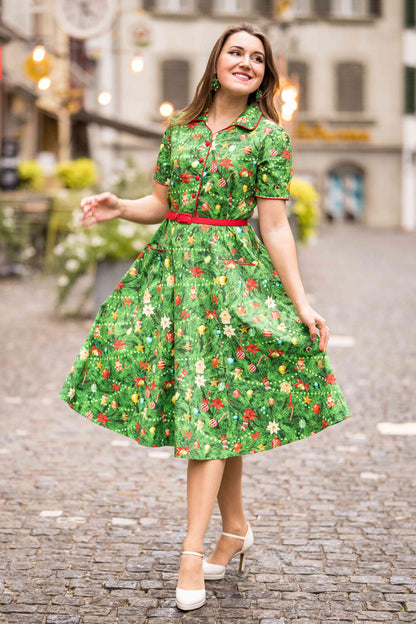 Mabel Christmas Tree Shirt Dress