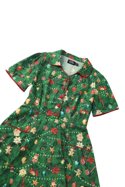 Mabel Christmas Tree Shirt Dress