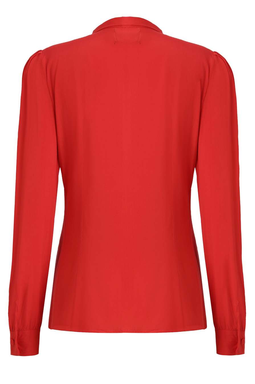 Margaret Long Sleeved Blouse In Red