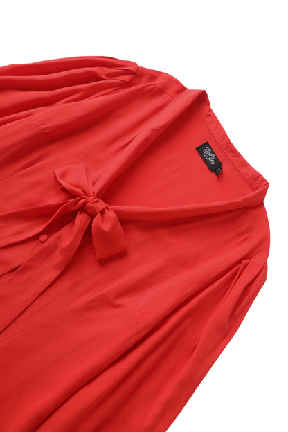 Margaret Long Sleeved Blouse In Red