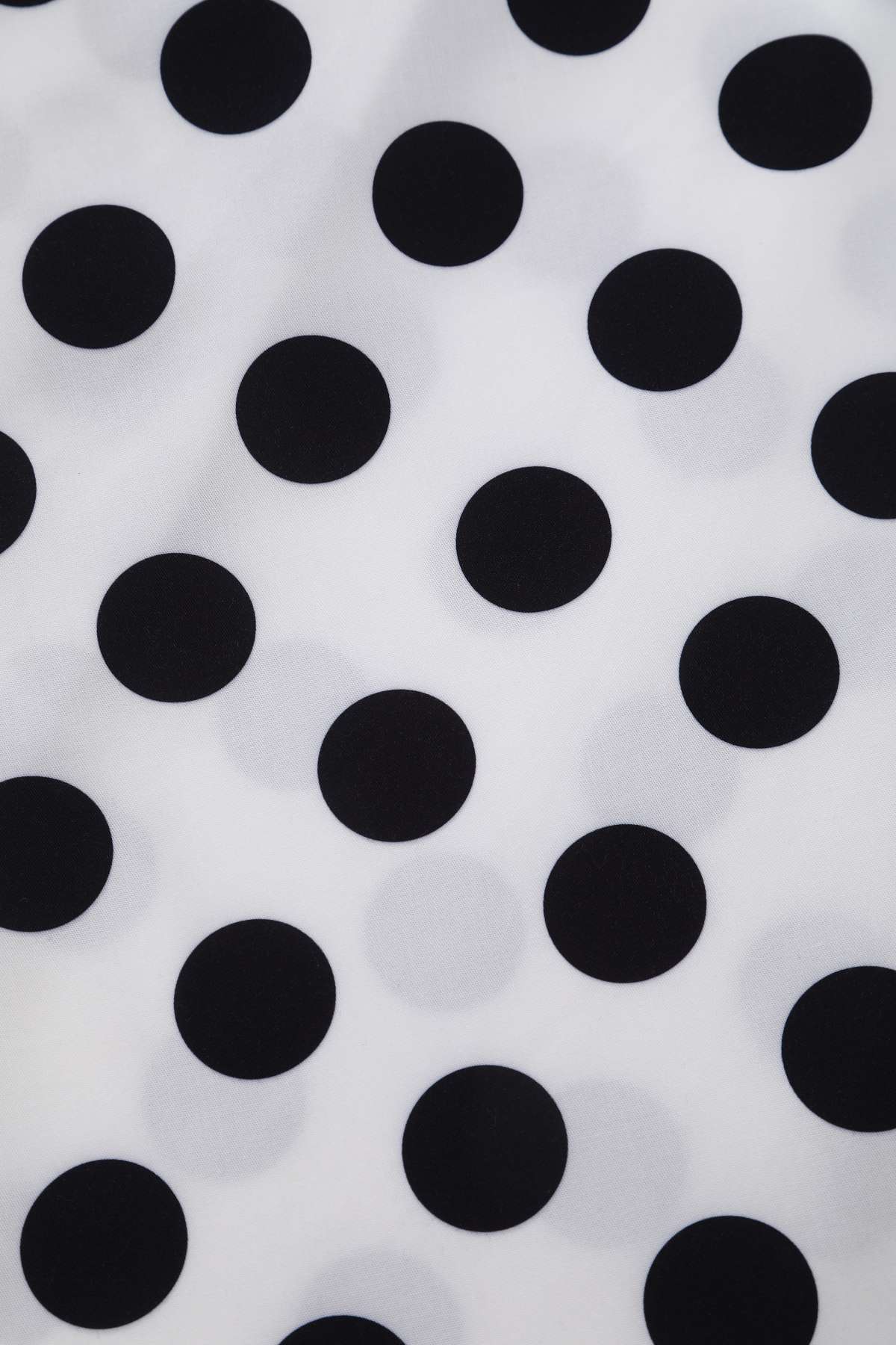 Mollie Monochrome Full Circle Shirt Dress In Polka Dots
