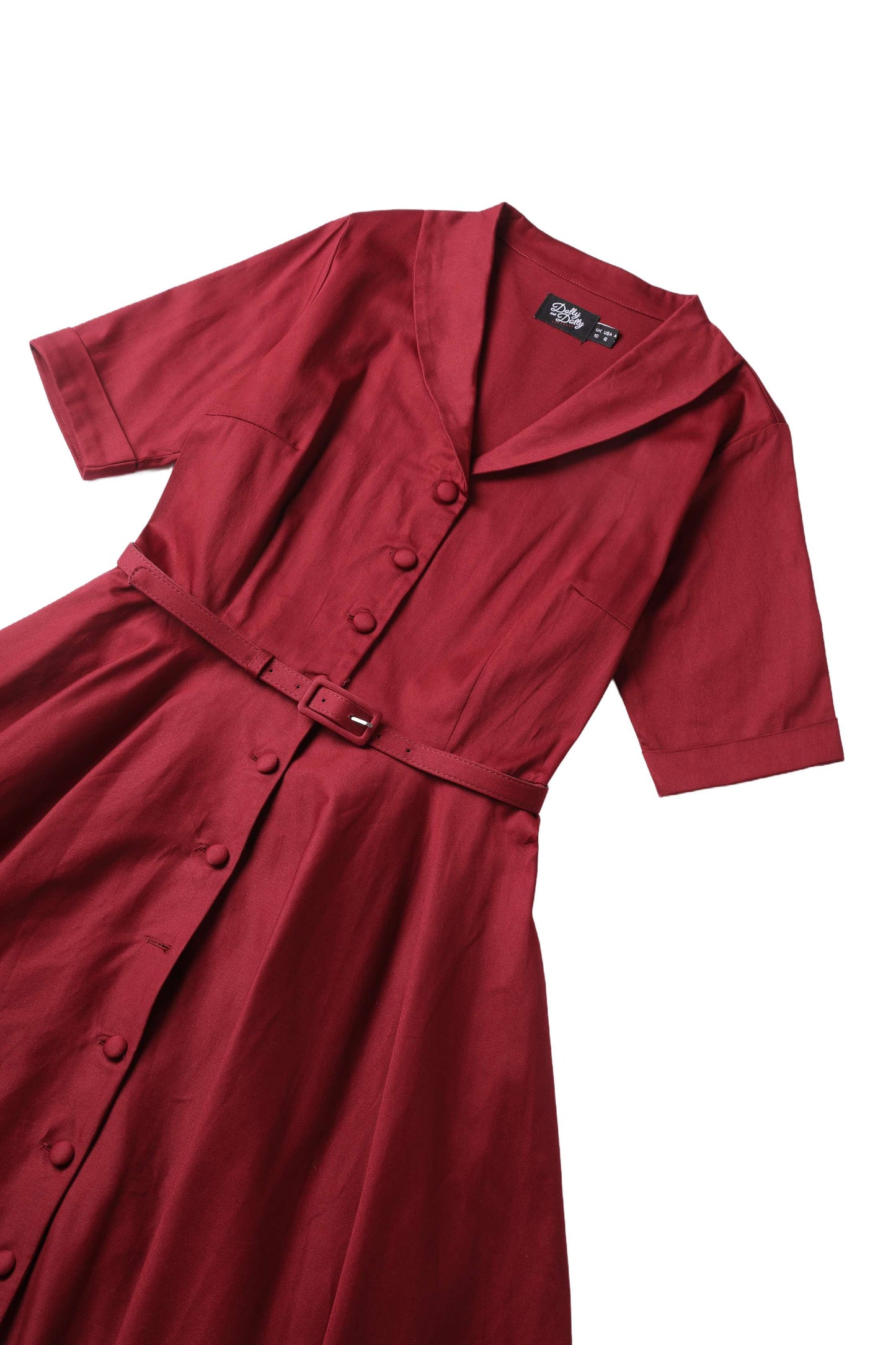 Mollie Scarlette Red Full Circle Shirt Dress