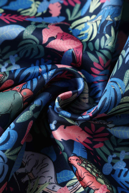 Amanda Multicoloured Dinosaur Flared Dress