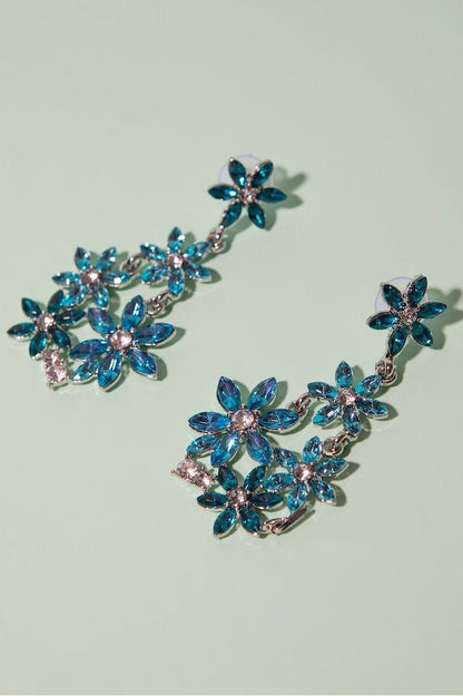 Pendientes Begonia Azul