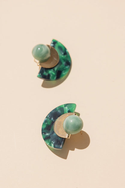Pendientes Dama Esmeralda · Hamptons ·