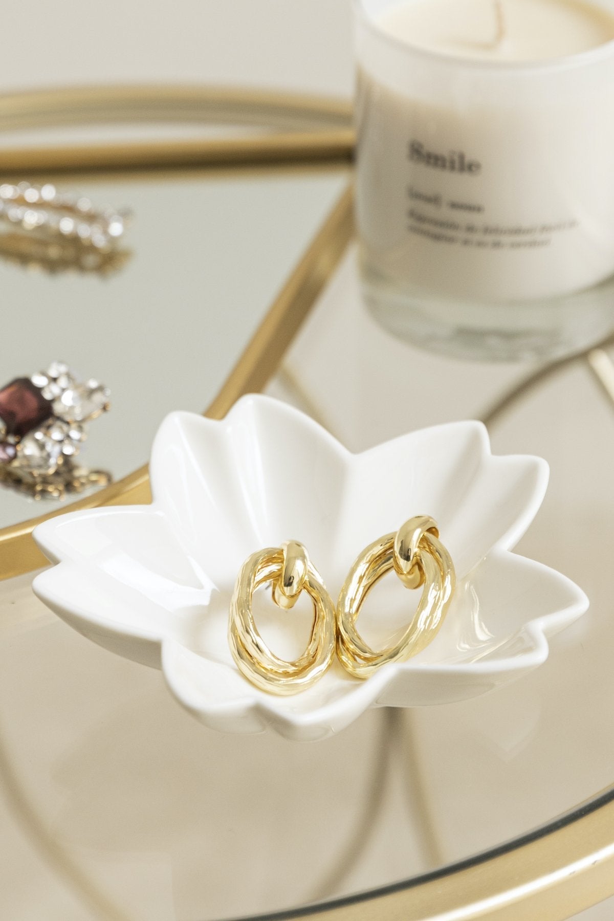 Pendientes Entwined Dorado