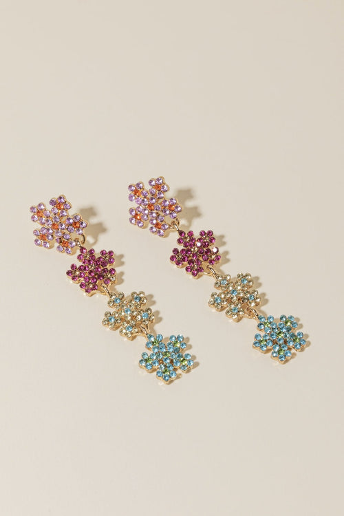 Pendientes Four Flowers Multicolor · Rivera ·