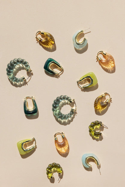 Pendientes Glossy Karina Mist · Wisteria ·
