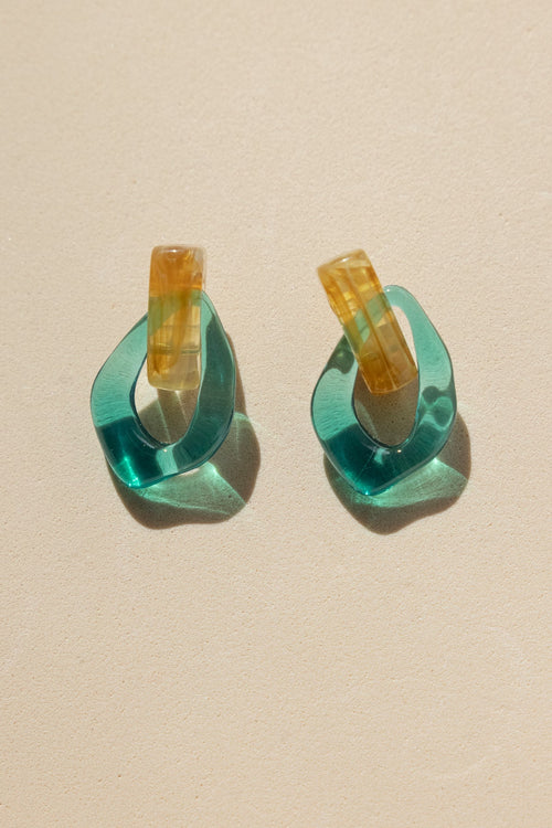 Pendientes Glossy Swan Green