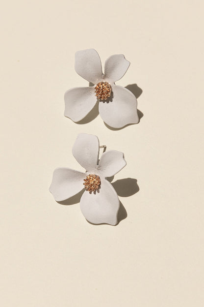Pendientes Momo Blanco · Rivera ·