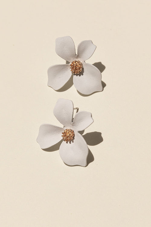 Pendientes Momo Blanco · Rivera ·