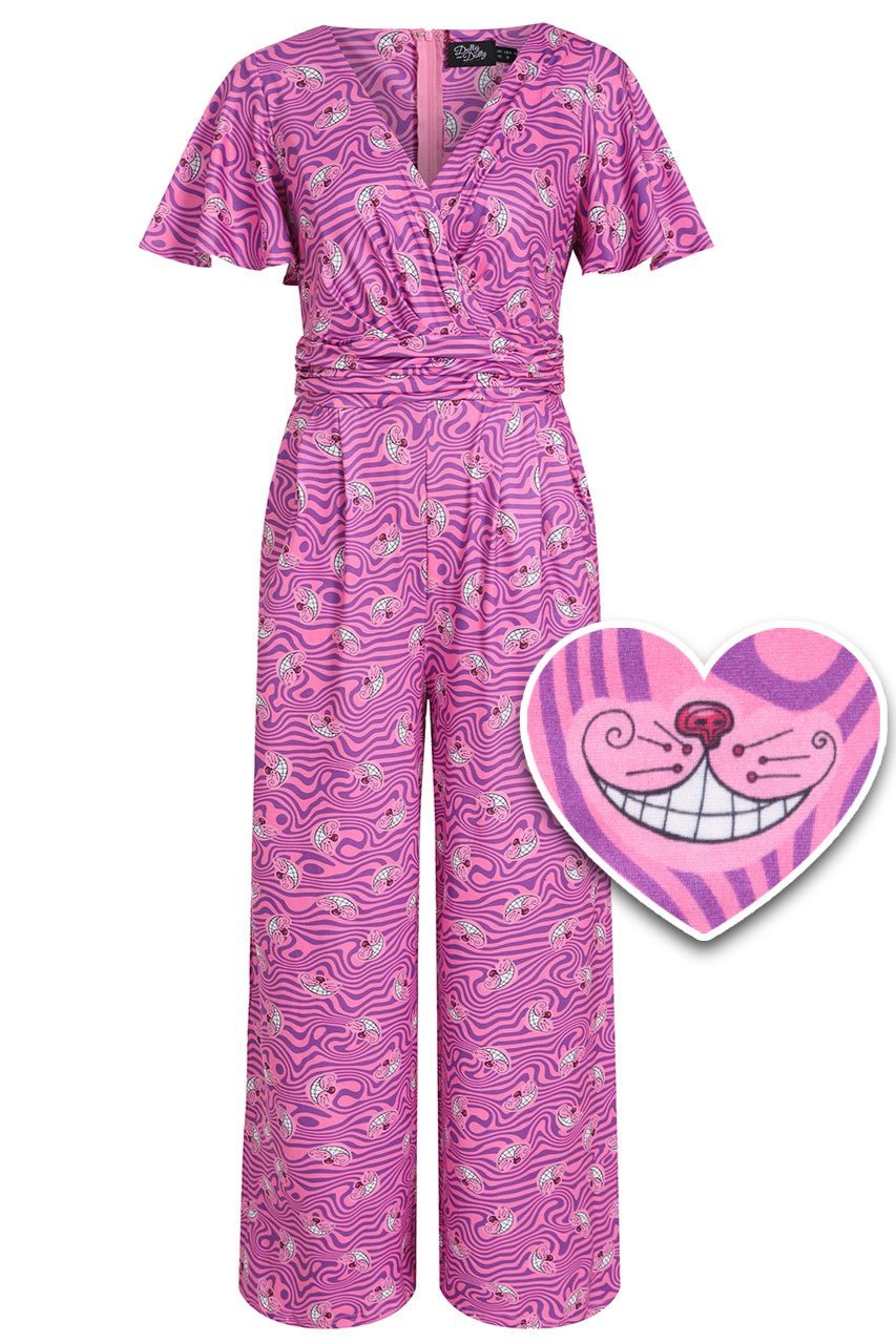 Esther Pink Cheshire Cat Smile Jumpsuit