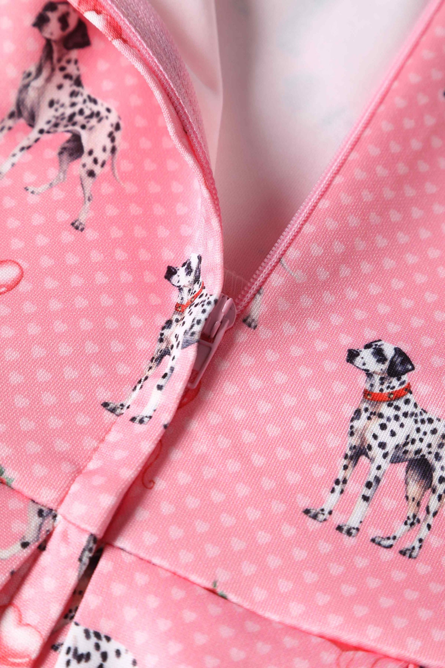Amanda Pink Dalmatian Flared Dress