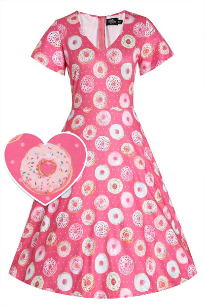 Palma Pink Donut Short Sleeved Dress