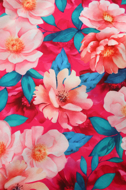 Julia Pink Magnolia Casual Midi Dress