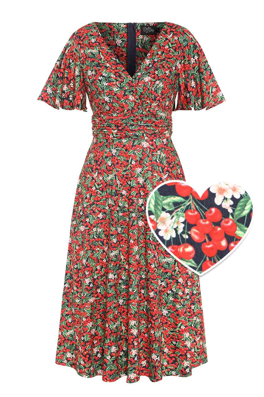 Donna Red Berry Tea Dress
