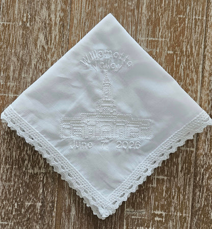 Willamette Valley Oregon Temple Dedication Hankie