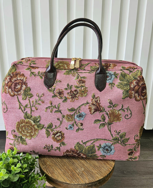 Rose Print Temple Bag