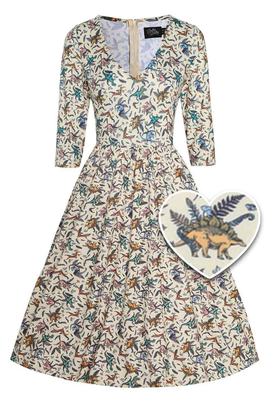 Billie Roar-some Dinosaur Long Sleeved Dress