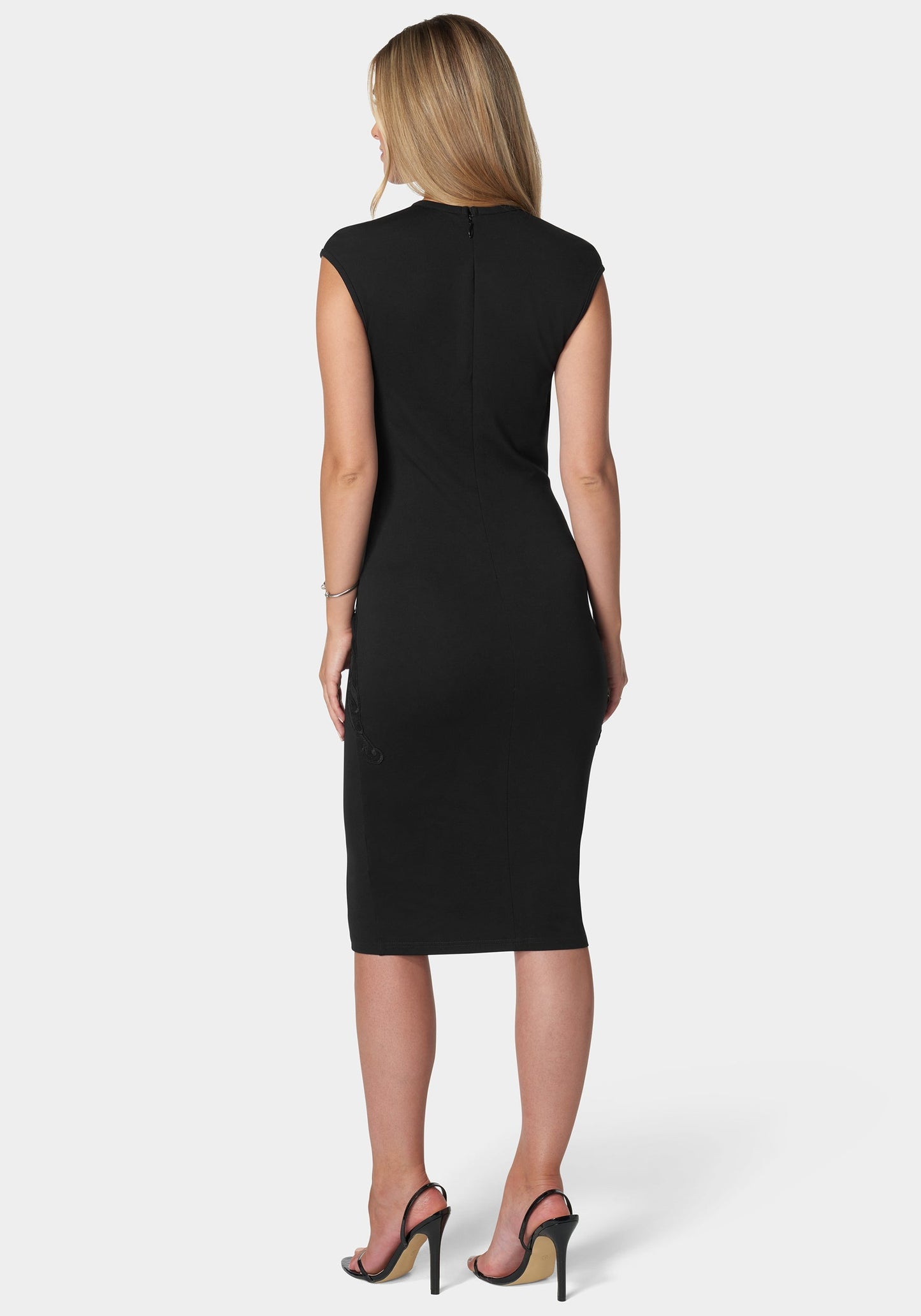 Lace Applique Midi Dress