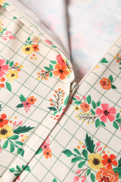 Billie Summer Flower Grid Dress