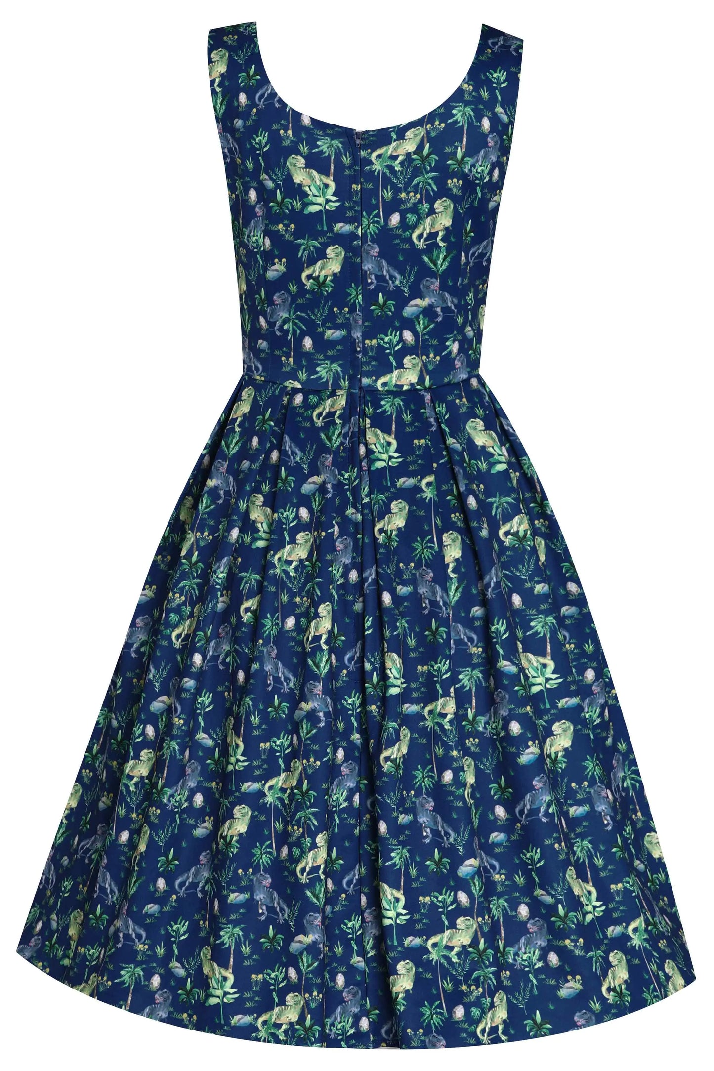 Amanda Navy Blue T-Rex Dress