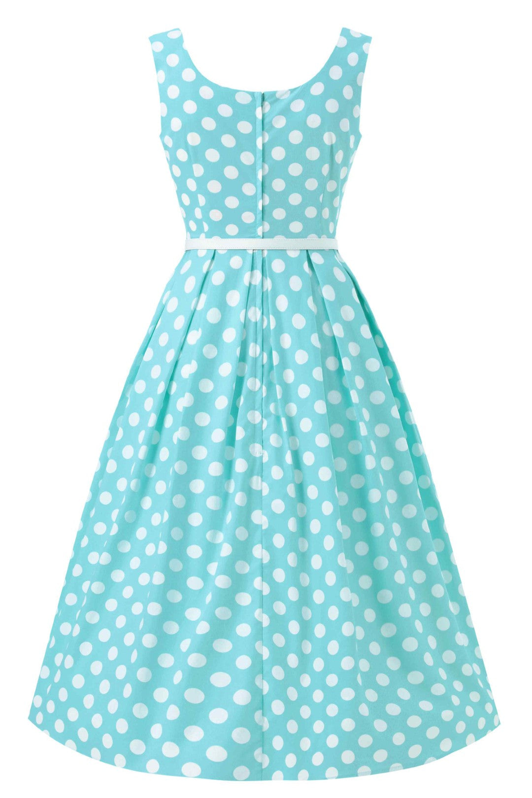 Ophelia Turquoise Polka Dot Midi Dress