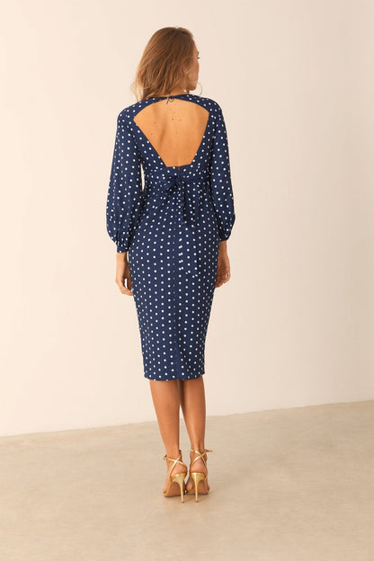 Vestido Evony Lunares Navy · Pretty in Pink ·