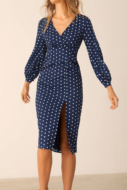 Vestido Evony Lunares Navy · Pretty in Pink ·