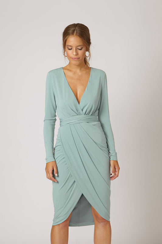 Vestido Leti Verde Agua  · Iconics ·