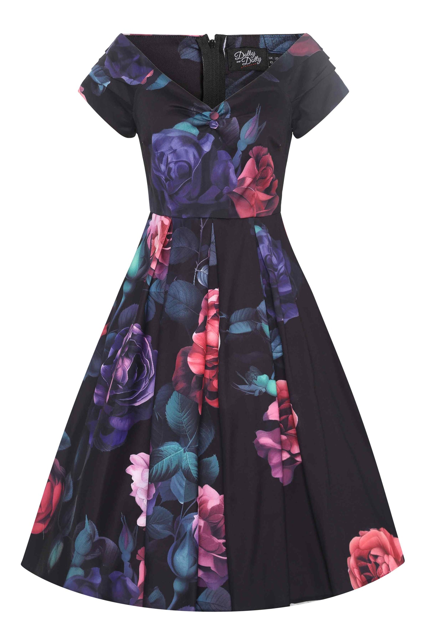 Lily Peony Garden Off Shoulder Dress