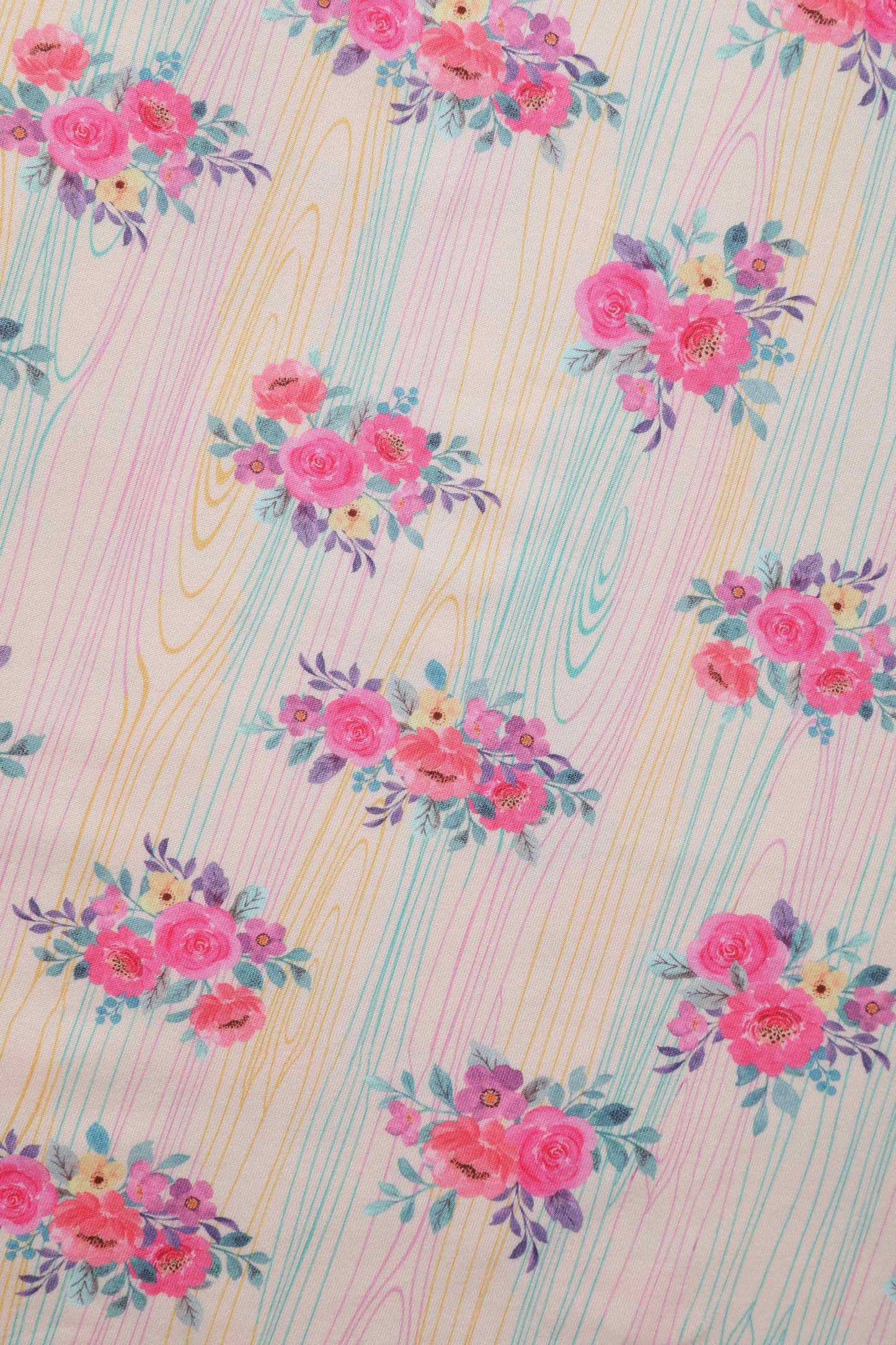 Julia Vintage Pastel Floral Midi Dress
