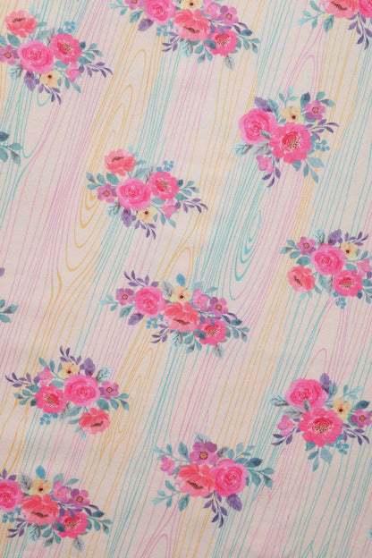 Julia Vintage Pastel Floral Midi Dress