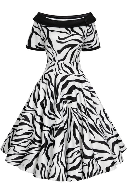 Darlene Zebra Flared Dress