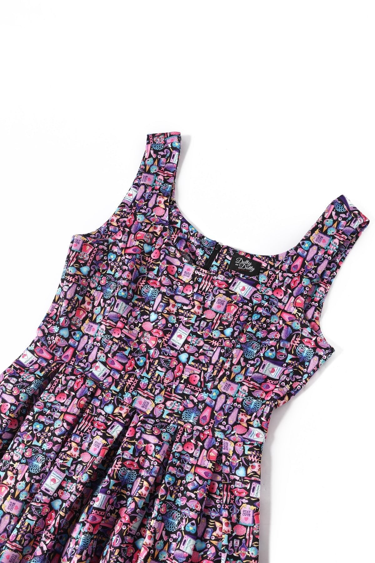 Amanda Y2K Goth Punk  Flared Dress